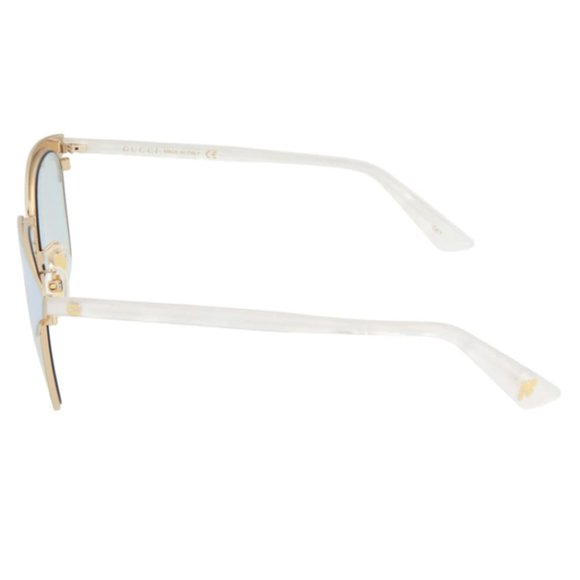 Gucci Round Blue & White Sunglasses